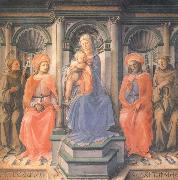 Fra Filippo Lippi Madonna and Child Enthroned with Sts Francis,Damian,Cosmas and Anthony of Padua china oil painting reproduction